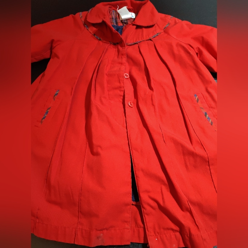Basic Outlook Long Dress Coat Faux Fur Trim Girls Size‎ Small Bow Holiday